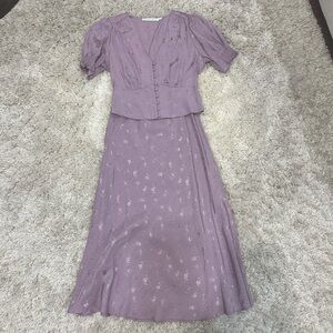 Jacquard Print Skirt/Top Set